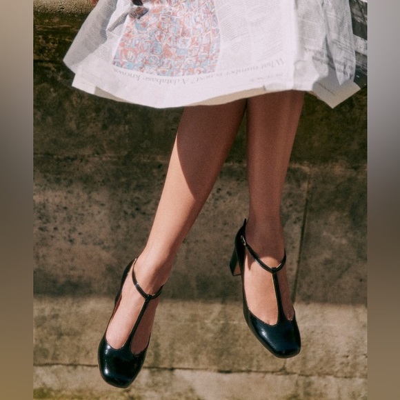 Sezane Marcie Babies Mary Jane Heels Black - Picture 3 of 9